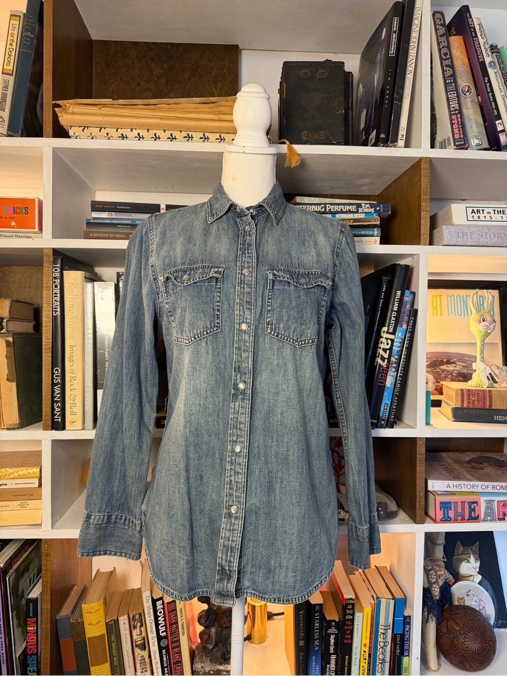 J Crew Slim Western Denim Shirt